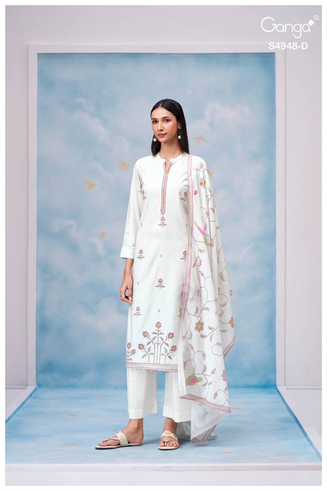 GRIXA 4948 By Ganga Fashion Stylish Beautiful ColourfulCOTTON Dresses At Wholesale Price